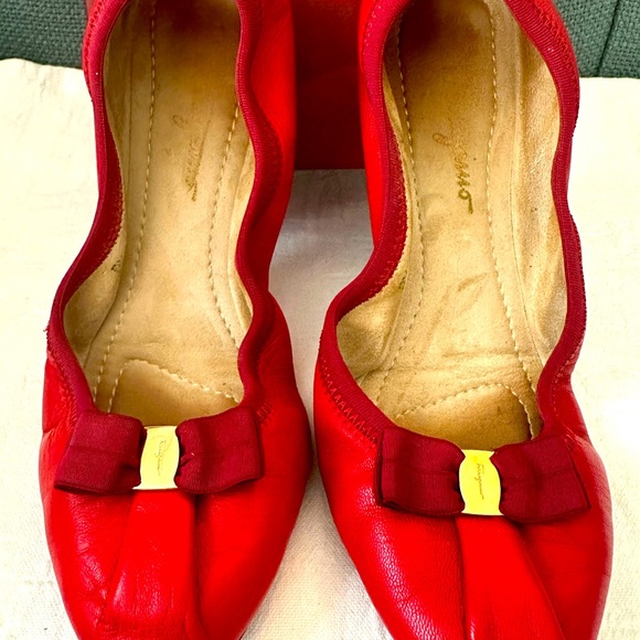 Ballet Flats My Joy in Red by Ferragamo - Picture 9 of 9